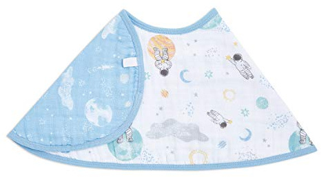 aden + anais™ essentials burpy bib Baumwoll-Musselin-Baby-Lätzchen, 4-lagiges Spucktuch aus 100% Baumwoll-Musselin, Superweich und saugfähig für Säuglinge, Neugeborene und Kleinkinder, flowers bloom