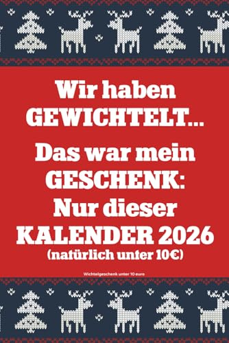 Wichtelgeschenk unter 10 Euro: Jahreskalender Buch ein witziges Wichtelgeschenk beim Weihnachtswichteln als Wichteln Geschenkidee Frauen die wichteln unter 10 Euro beim Julklapp abgemacht haben