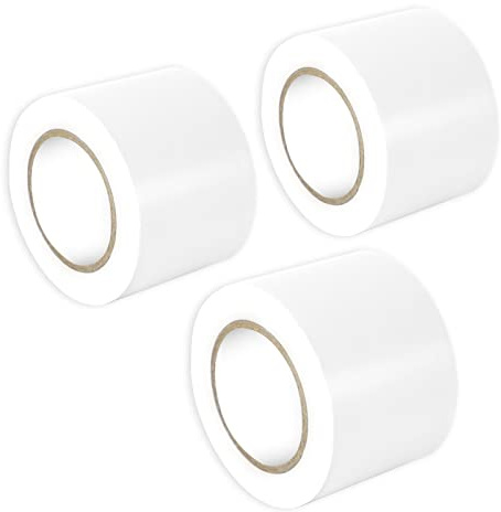 Xrkuu White Electrical Tape 3 Rolls, 50mm x 15m White Insulation Tape, Waterproof PVC Electric Tape for Wire Projects, Insulating and Repair Broken Wires, DIY Projects