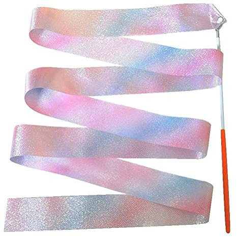 Tianbi 2 m / 4 m Tanzbänder, Kinder, Tanzen, Gymnastik, glitzernde, rhythmische, künstlerische Ballett-Wirbelbänder Kinder, künstlerische Tanzen, Tanzen