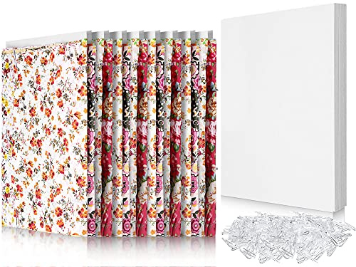 Teling 7.5 x 10.5 Inch Comic Book Boards Fabric Backing Board and U Shape Plastic Alligator Clips Poster Board for Folding Cloth and Storing Fabric Storage(50set)