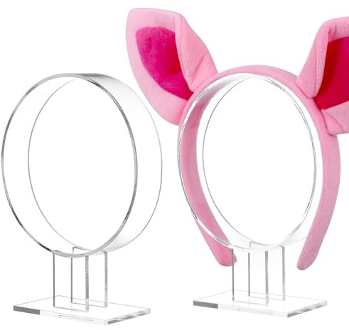 iplusmile 2Er Set Acryl Stirnband-Halter Transparenter Haarreifenhalter Zur Aufbewahrung Und Präsentation Von Stirnbändern Kopfbedeckungs-Organizer Für Zuhause Salon Boutiquen Und Theken