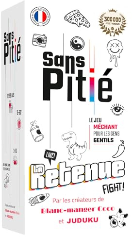 Sans Pitié Jeux de société Junior, par Les Créateurs Blanc Manger Coco et JUDUKU, Jeu Cartes, Nouveau, Jeu Societe Familial, Jeux société Adulte et Enfant, Cadeau Drole