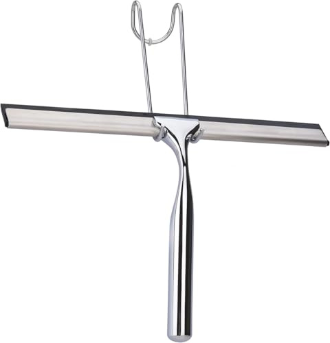 SUNWUKIN All Purpose Stainless Steel Squeegee for Glass Shower Doors, Car Window, Home Mirrors, Bathroom Cleaner Wiper Accessory