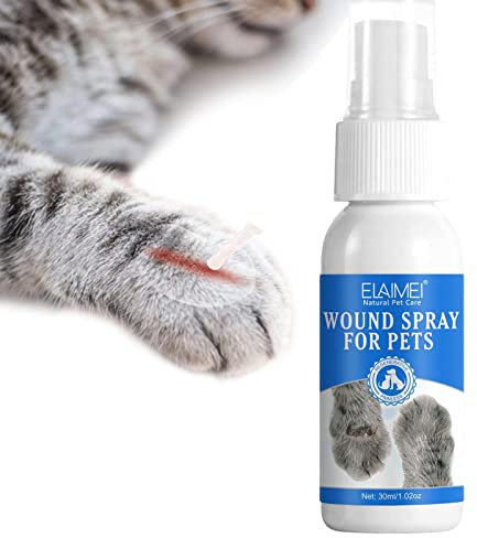 EUBEISAQI Wundspray für Haustiere - Haut- und Wundpflege für Haustiere | Haustier-Heilhilfe reinigt Wunden, lindert juckende Haut und ist sicher für alle Tiere