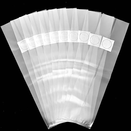 10 PCS Mushroom Spawn Grow Bag 25 x 50 cm PP Mushroom Grow Bags 0.5 Micron Filter, Mushroom Filter Bags, Durable, 0.06 mm Thick, Mushroom Growing Supplies