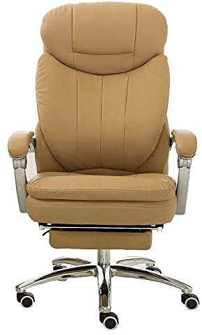Silla Escritorio Silla Gaming Tumbona De Oficina Silla Giratoria Comercial Ejecutiva Silla Giratoria Moderna De Cuero PU con Respaldo Alto para Gerente De Gestión Silla Oficina Ergonomica (Color : A