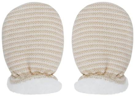 Anti-Kratzfäustlinge Baby Neugeborene Fäustlinge Warme Winter Kratzhandschuhe aus Baumwolle & Plüsch elastisch Babyhandschuhe, 0-12 Monate