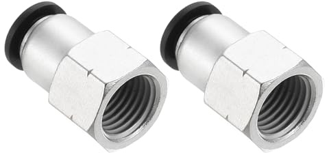 PATIKIL 2 Stück Push-to-Connect-Fittings 8mm Außendurchmesser | Luftleitungs-Schnellverbindungs-Fittings, Rohr auf 1/4 Zoll NPT weibliches Gewinde