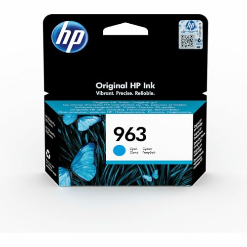 HP 963 Cyan Original Ink Cartridge, 3JA23AE#BGY