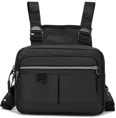 Sport Brusttasche, Utility Chest Bag, Laufweste Tasche mit Integriertem Handyhalter und Zusätzlichem Stauraum für Workouts, Radfahren, Training, Wandern