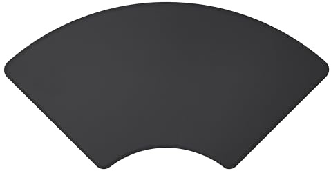 Eglooh - Ulisse - Schreibtischunterlage mit ergonomischem Design aus Leder Schwarz cm 80x42 - Handwerkliche Nähte und rutschfester Boden - Made in Italy