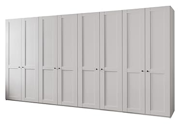 WIEMANN Drehtürenschrank Landhausstil Kleiderschrank 400cm breit, Weiß, Höhe 216cm, Marlow