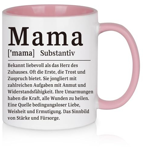 Diztoud Tasse Mama Substantiv Definition, Muttertagsgeschenke für Mama, lustige Mutter Muttertag Geschenk, Geschenke für Mütter, Geburtstagsgeschenk, Muttertagsgeschenk, 325ml Keramik Kaffeetasse