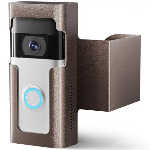 Anti Theft Ring Doorbell Mount: Metal Ring Apartment Door Mount Blink Doorbell Camera Holder No Drill - Renter Friendly Ring Doorbell Mount No Damage