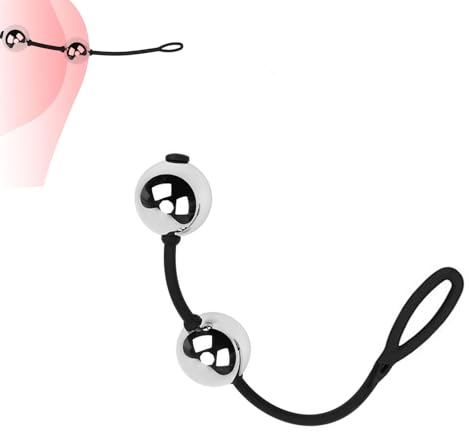 Liebeskugeln für Die Frau Analkugeln Analhaken Analkugeln für Mann Analkette für Frauen Analkugeln für Frau Analhaken für Frauen Beckenbodentraining Masturbieren Für Frauen Zwei Kugeln (20 Mm、Silber)
