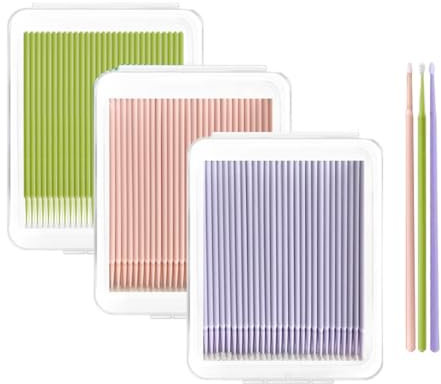 300 pennelli per ciglia, micro pennelli per ciglia, pennelli per extension per ciglia usa e getta, per il trucco, le estensioni delle ciglia, la colorazione delle ciglia.