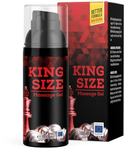 Kingsize Gel | Feuchtigkeitsspendendes Massagegel | Für aktive Männer | Länger durchhalten | 100 ml Inhalt | 1x