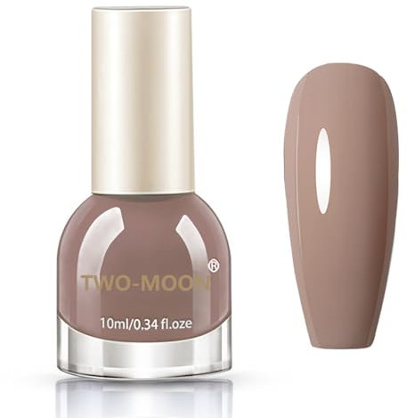 Long-Lasting Nude Nail Polish - 10ml Fast-Drying Natural High-Gloss Varnish - Quick Dry, No UV/LED Lamp Required