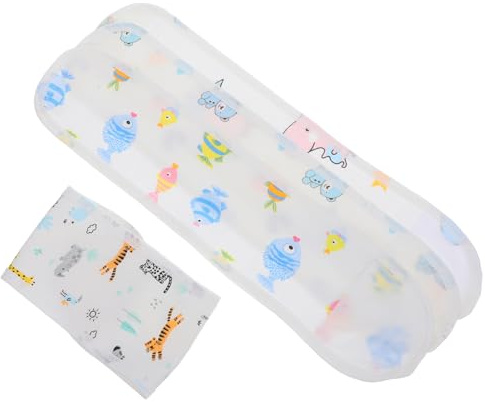EXHUMKY Ceinture Abdominale pour -né en Coton Doux 4 Pièces Motifs Animaux Colorés, Bandeau Ventral Réglable pour Protection le Froid, Usage Santé Bébé, Enveloppe Ventrale Respirante