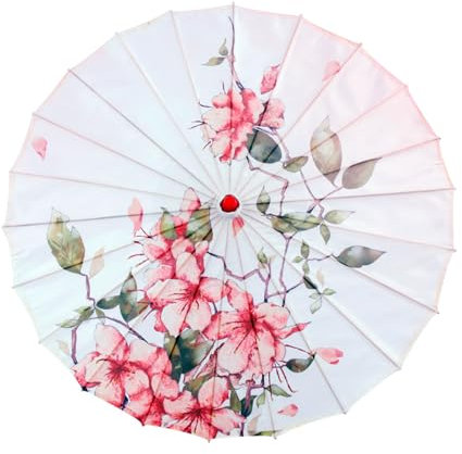 Pocoiau Parasol décoratif multifonction en soie de bambou pour célébration traditionnelle et utilisation quotidienne 82 cm de diamètre, m