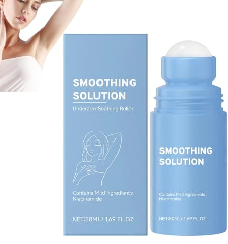 Utjämningslösning för behandling av inväxande hår, lugnande roll-on-serum för armhålorna efter rakning, rengör försiktigt armhålorna, återfuktar och lugnar huden (1 st.)