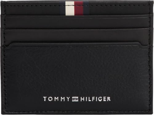 Tommy Hilfiger Herren Kartenetui aus Leder, Schwarz (Black), Einheitsgröße