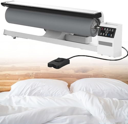 KHYTEBV Macchina da Stiro a Rullo Commerciale, pressa a Vapore rotativa Professionale da 90 cm con Pedale, per Biancheria e Lenzuola d'albergo, Vapore Continuo
