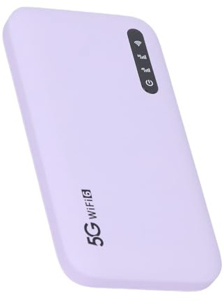 Yanmis Hotspot WiFi Mobile, Routeur WiFi Portable 5G 4G 1,25 Gbit/S avec Emplacement pour Carte SIM, WiFi6 à Double Bande, 2,4 GHz, 5,8 GHz, Support 16 Appareils, 6100mAh Batterie