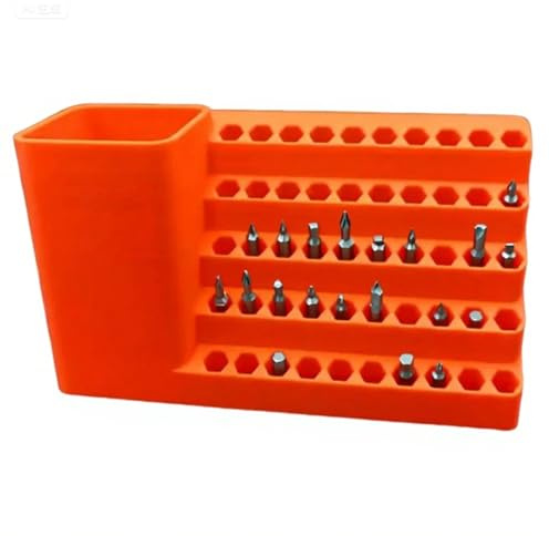 Tioheam Organizador De Almacenamiento Para Brocas | Soporte Para Brocas Hexagonales En Panel Perforado Multiagujero - Organización De Accesorios Para Herramientas De Poder Para Garaje Almacén De