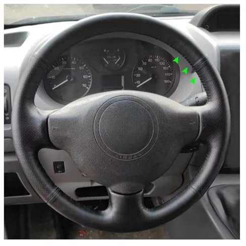 Coprivolante Per Citroen Per Berlingo 2008-2016 Per Jumpy 2009-2016 Rivestimento Volante Morbida Pelle Traforata Copri Volante Auto(Gray Thread)