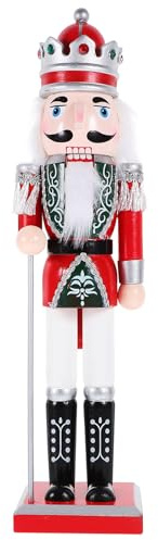 Kichvoe Soldado Cascanueces Navideño Figura para Escritorio Decoración Festiva para Fiestas Navideñas