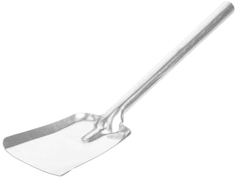 TOPBATHY per Cenere in Ghisa Spessa con Manico lungo Paletta per Stufa e per Rimuovere Cenere e Carbone in Giardino e Cucina