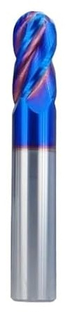 1 Stück HRC65 4-Schneiden-Kugelfräser aus Wolframkarbid, CNC-Fräswerkzeug, R0,5, 6 mm, 8, 10–20, for Metall und Stahl(R3x12xD6x75L,4 Flutes)