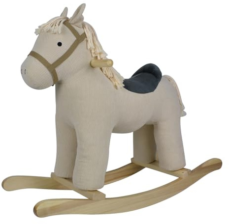 TACHAN - Caballo balancín de Pana - con Sonidos - Agarre Seguro - Estructura Estable y Asiento cómodo- +18 m (CPA Toy Group 727T01073)