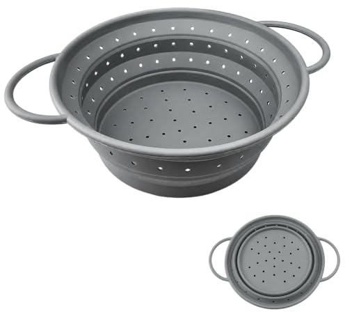Collapsible Colander, Foldable Colander for Kitchen, Space-Saving Colander | Foldable Kitchen Sieve for Efficient Draining, Space Saving Fruit Washer & Pasta Strainer, for Home & Camping Use