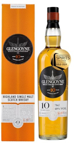 Glengoyne 10 Year Old | Highland Single Malt Scotch Whisky | 70cl 40% ABV | Award-Winning Whisky Distilled Slowly and Matured in European and American Oak | Ideal for Gifting