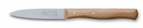 Windmühlenmesser Gemüsemesser - Mittelspitz, nicht rostfrei, 85 mm, Holz: Rotbuche