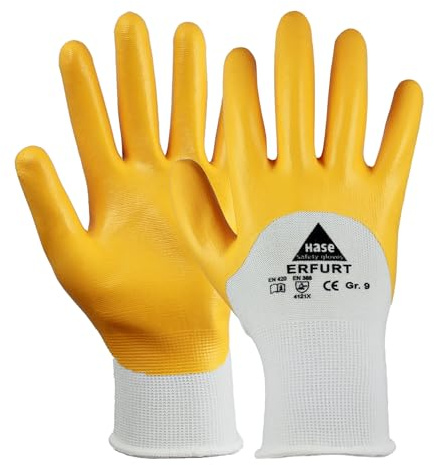 Hase Bekleidung 901300 Erfurt CE CAT II, 12er Pack gelb/weiß 9