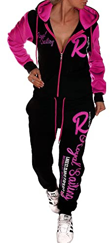 Unbekannt Damen Jogginganzug Trainingsanzug Hose Jacke Streetwearl Hausanzug Fitnessanzug Royal Sailing A.2255