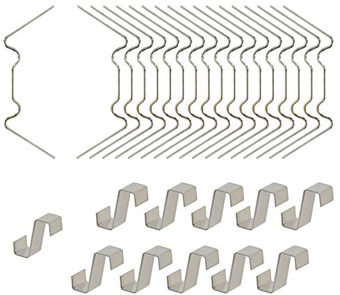 KEAYOO Clip Accessori Serra, 100pz Anti RUggine Acciaio Inossidabile Clip per Serre Extra Thick Perfetto in Vetro Case a Sezione Cava Piastre