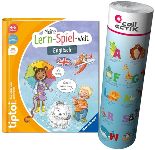 Ravensburger Tiptoi ® Livre « Mon aventure de jeu éducatif » | Première anglais + lettres ABC pour enfants par Collectix – École et chiffres