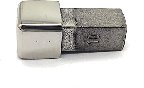Fliesenschiene Premium V2A Edelstahl Quadratprofil Eckstücke glänzend gebürstet (Edelstahl V2A glänzend, 10 mm)
