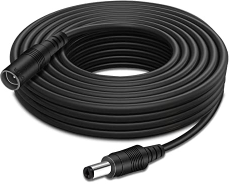 Auroh 10 Meter CCTV 2.1 x 5.5mm DC 12V Power Extension Cable Black
