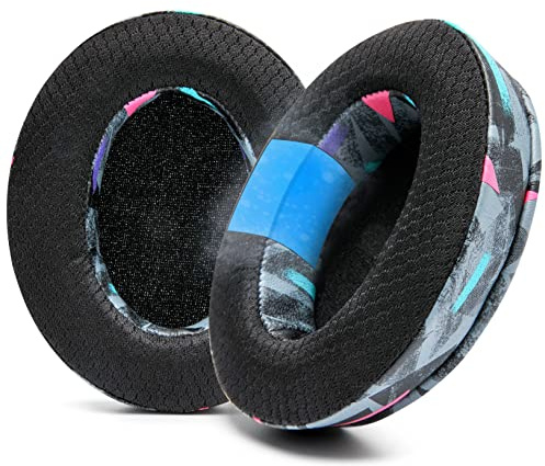 WC Freeze Arctis Nova – Kühlgel-Ohrpolster für Arctis Nova Pro Wired, 7, 5 | Von Wicked Cushions | Auch für Nova 4, 3, 1 (nicht für Nova Pro Wireless). Stoff, Kühlgel | 90's Black