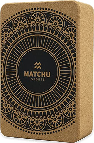 MATCHU - Yoga Block - Yoga Block - 23x15x7,5 cm - Kork oder fester Schaumstoff (Kork)