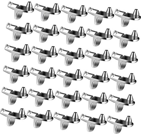 TEHAUX 30stücke Regalstützstifte Aus Metall Halterungen Für Regalbretter Regalhalter Für Schränke Und Bücherregale Regalwinkelstifte Für Küchen Und Vorratsschränke Stabile Regalstützen Fü