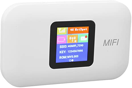 VBESTLIFE Mobiler WLAN-Hotspot, 150 Mbit/s 4G LTE WLAN-Hotspot-Gerät, Tragbarer WLAN-Router mit SIM-Kartensteckplatz für Reisen, Unterstützt B1 B3 B7 B8 B20 B40