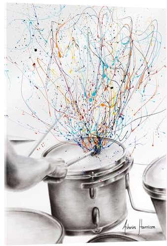 Posterlounge Schlagzeugsolo Acrylglasbild von Ashvin Harrison 50 x 70 cm Wandbilder Wanddeko