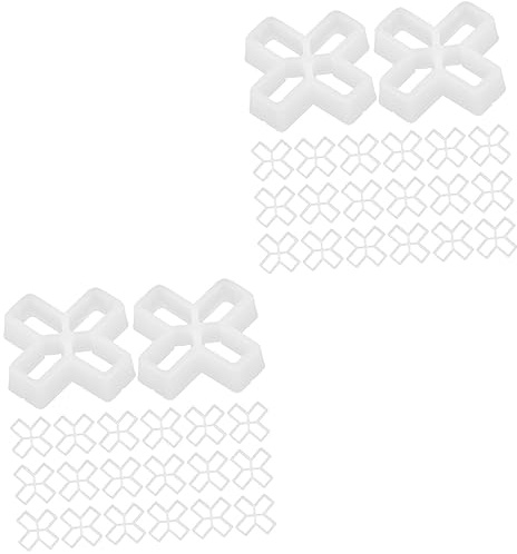 Housoutil 2 Sätze 10 Mm Fliesenabstandshalter Keramik-bodenfliesen-nivelliersystem Quadratischer Fliesenabstandshalter Aus Kunststoff Für Terrassenmörtel 100 Stück * 2